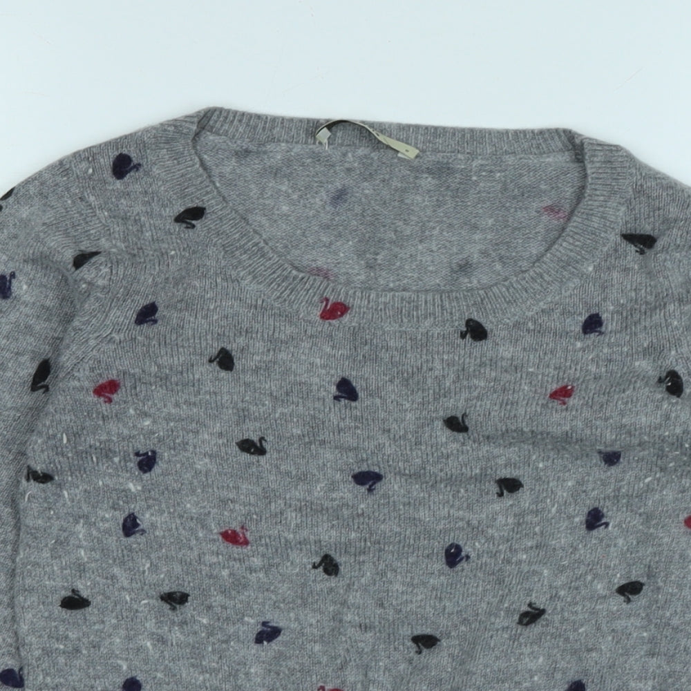 Womens UK Size S Oasis Grey Pullover Jumper