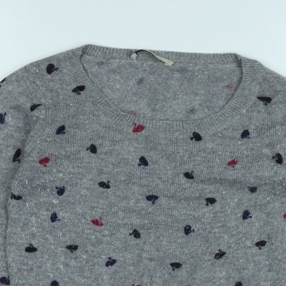 Womens UK Size S Oasis Grey Pullover Jumper