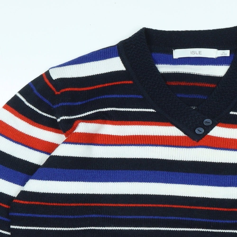Womens UK Size M Isle Multicoloured Pullover Jumper