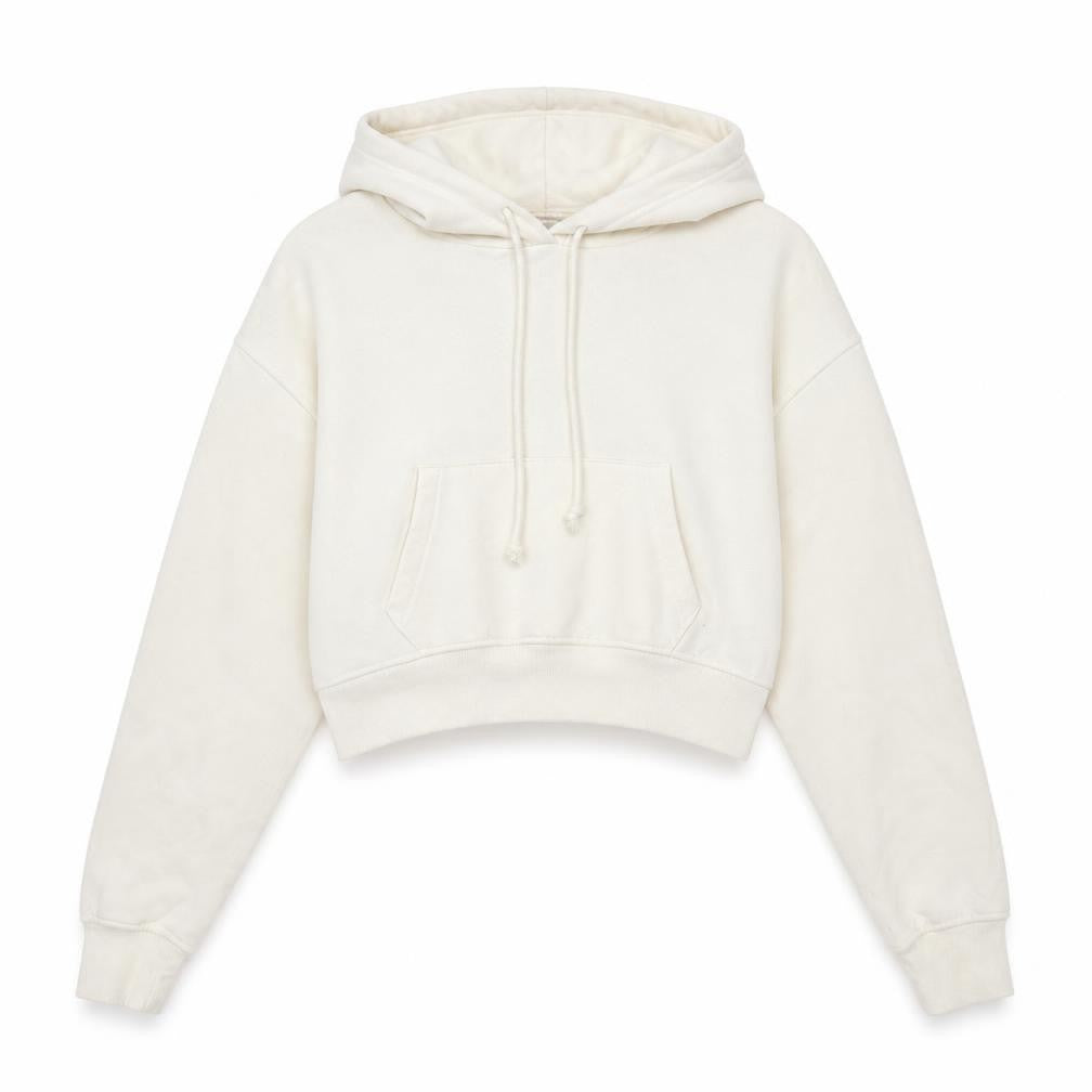 Womens UK Size M Pull&Bear Ivory Pullover Hoodie