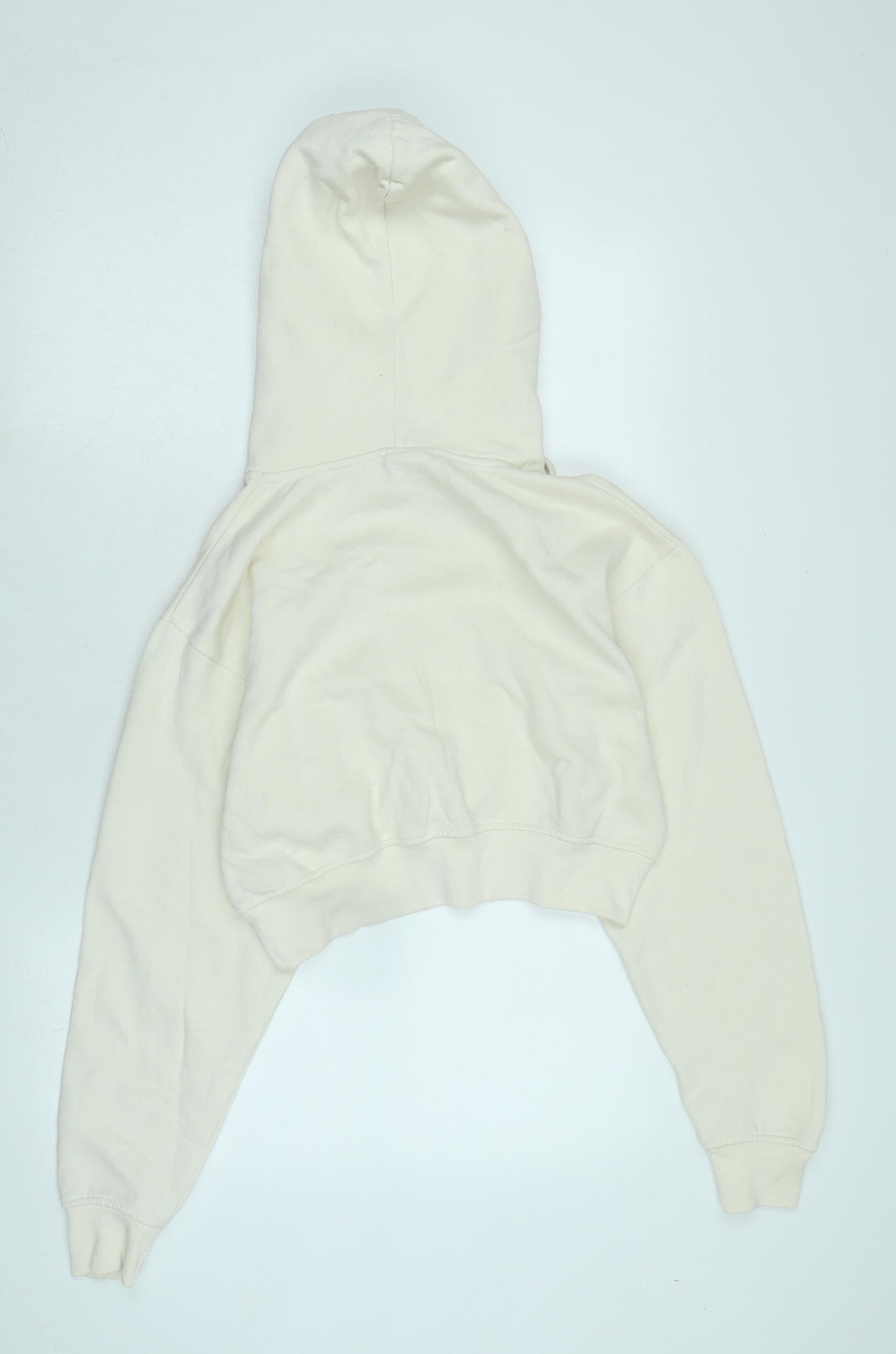 Womens UK Size M Pull&Bear Ivory Pullover Hoodie