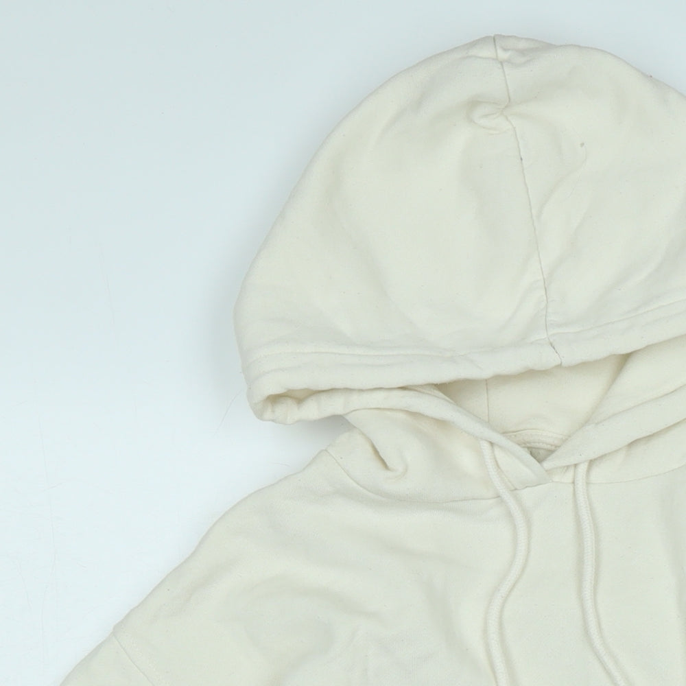 Womens UK Size M Pull&Bear Ivory Pullover Hoodie