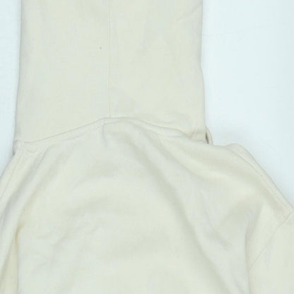 Womens UK Size M Pull&Bear Ivory Pullover Hoodie