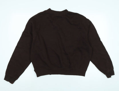 Divided Womens Brown Polyester Pullover Sweatshirt Size S