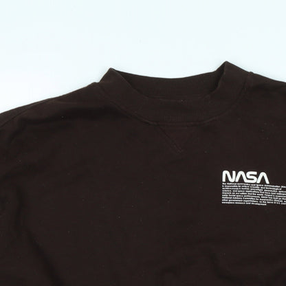 Divided Womens Brown Polyester Pullover Sweatshirt Size S