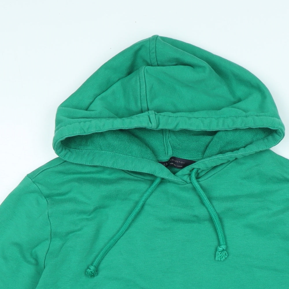 Marks & Spencer Womens Green Polyester Pullover Hoodie Size 12