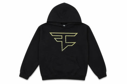 AYKIZ Boys Black Polyester Pullover Hoodie Size 9-10 Years
