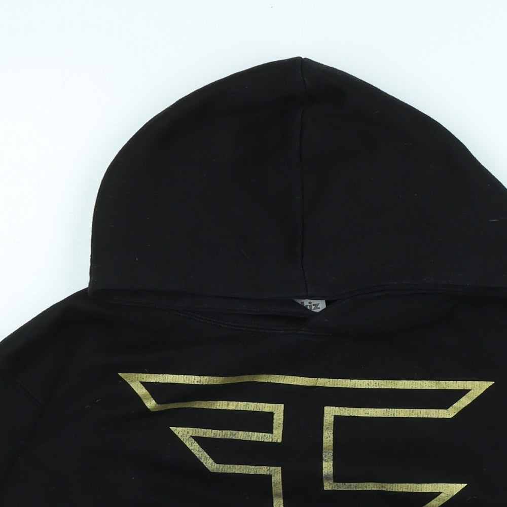 AYKIZ Boys Black Polyester Pullover Hoodie Size 9-10 Years