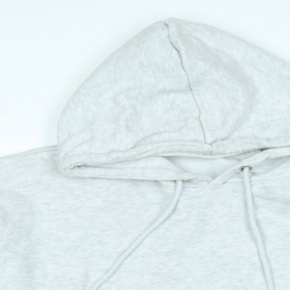 boo hoo man Mens Grey Polyester Pullover Hoodie Size L