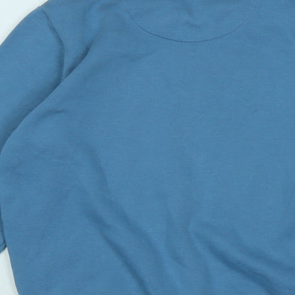Boston Boys Blue Polyester Pullover Sweatshirt Size 9-10 Years
