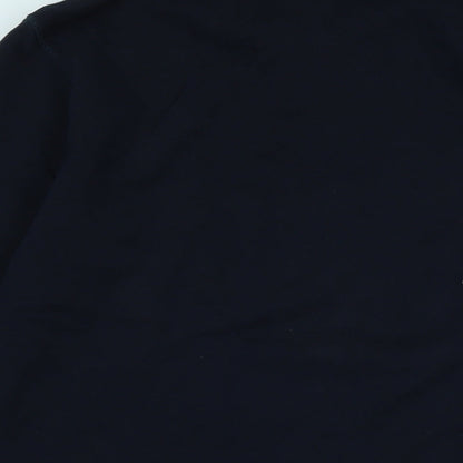 Marks and Spencer Womens Blue Crew Neck Cotton Pullover Jumper Size M