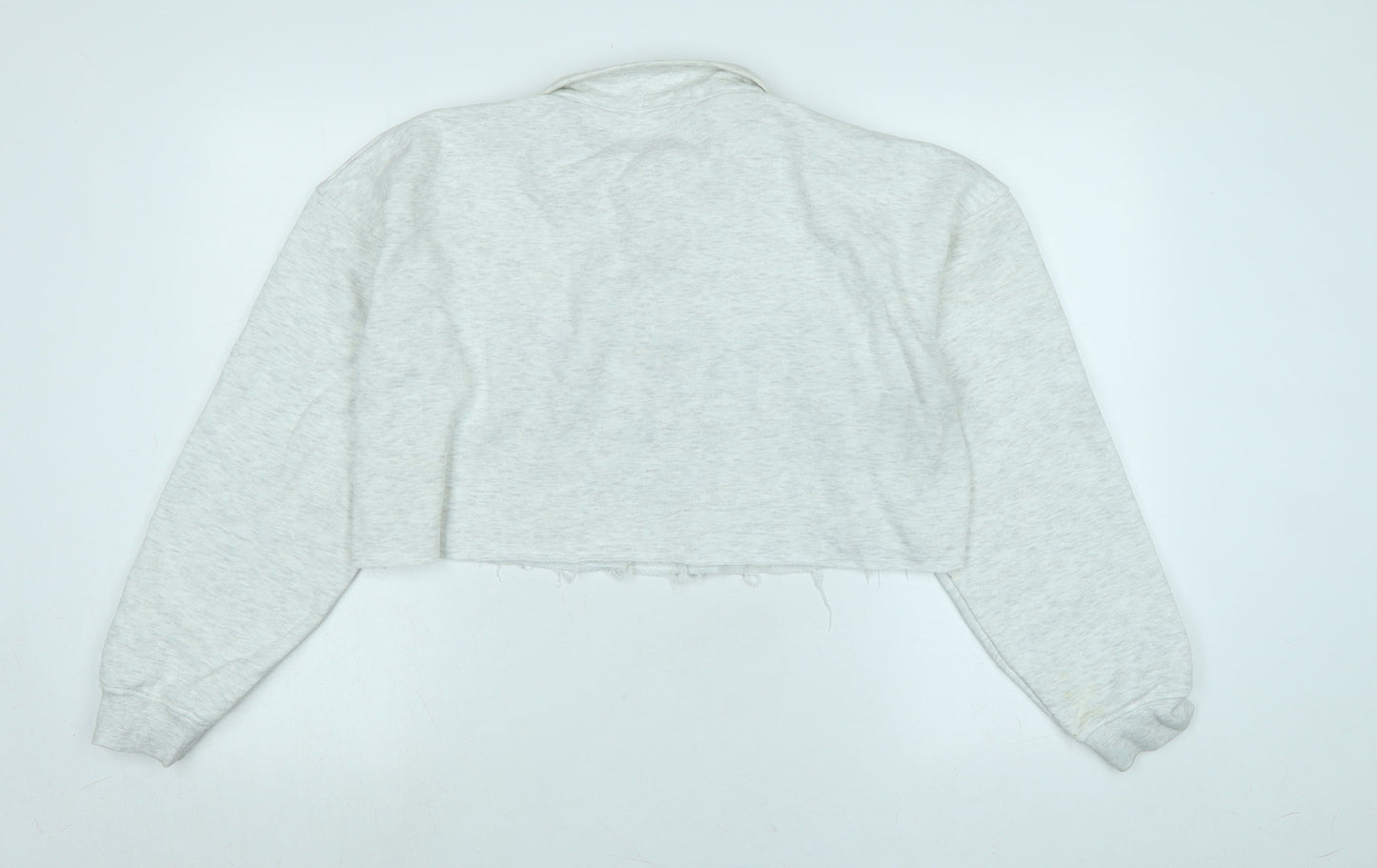 Boohoo Womens Grey Polyester Pullover Sweatshirt Size S - DSGN Studio.
