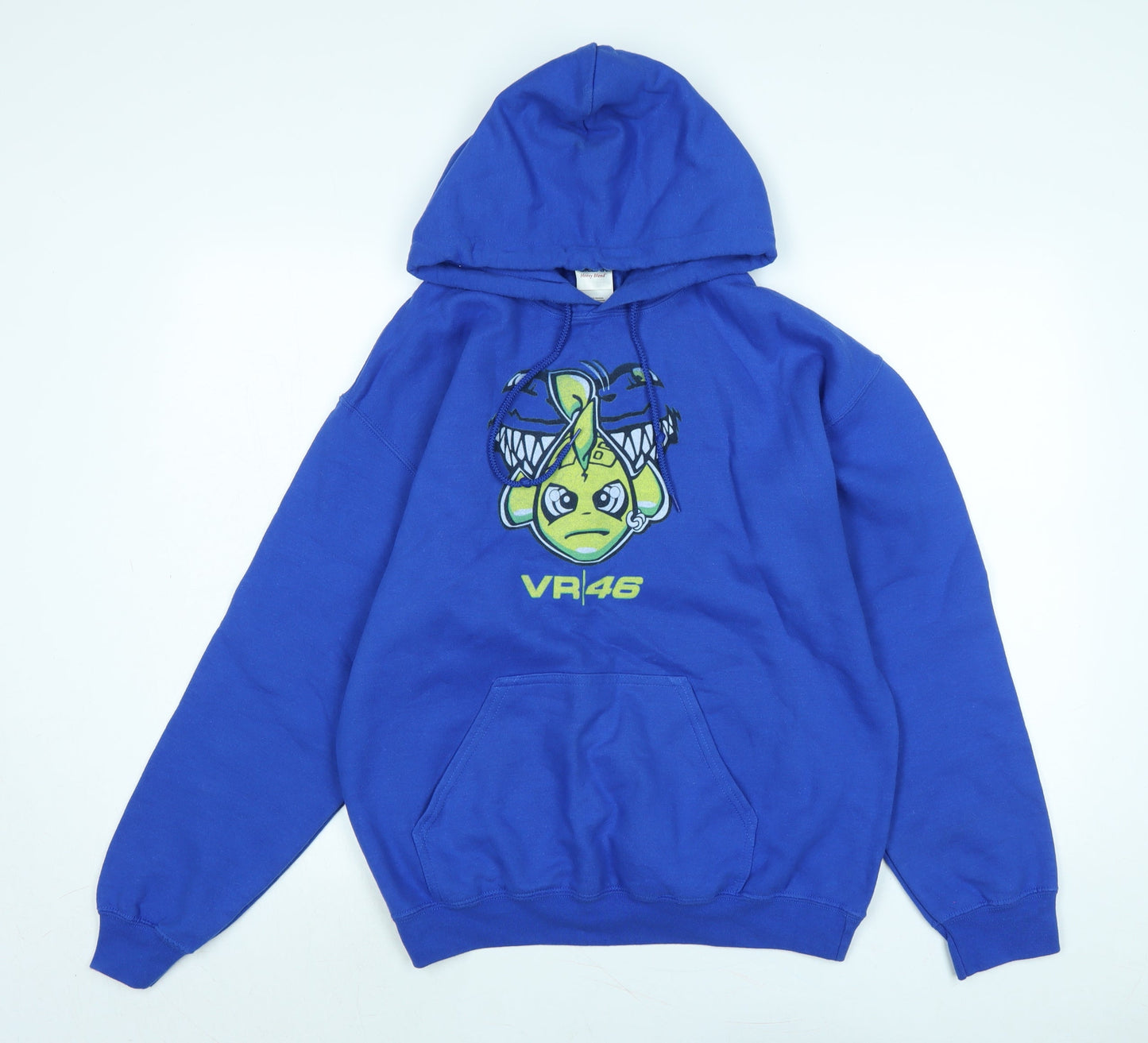 Mens UK Size M Gildan Blue Pullover Hoodie