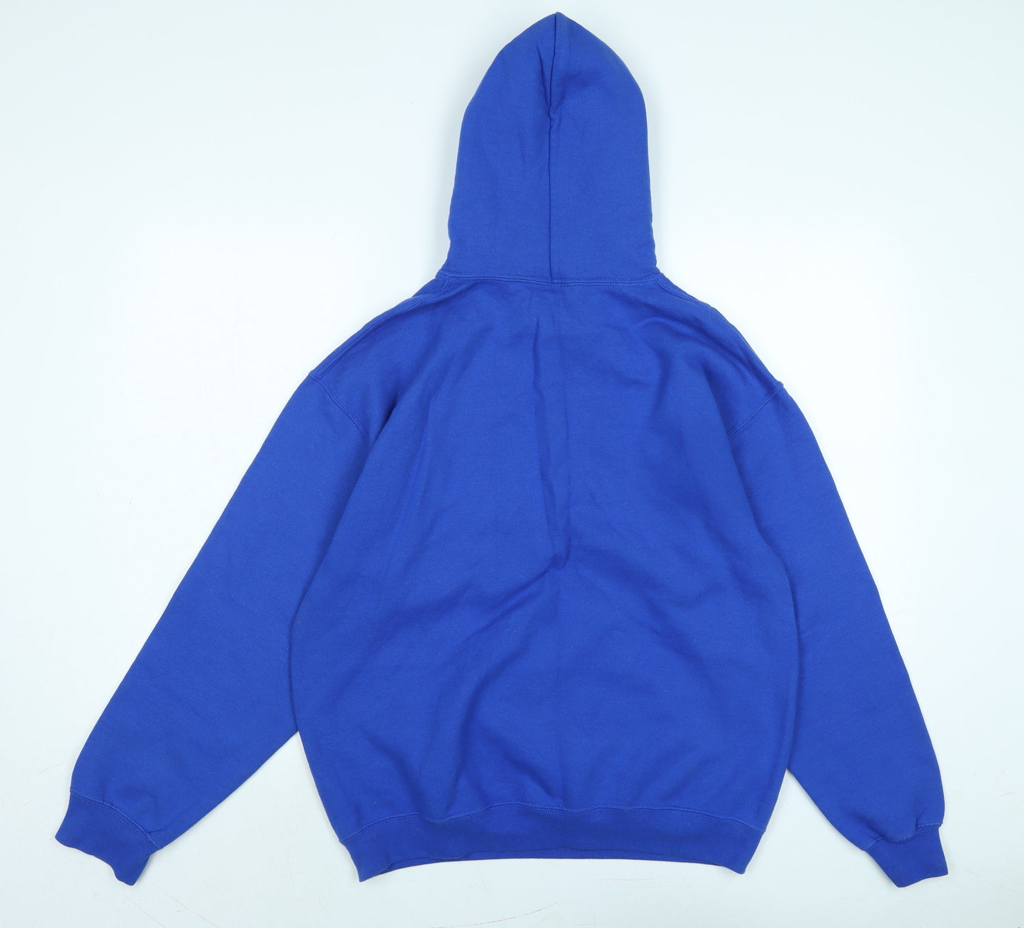 Mens UK Size M Gildan Blue Pullover Hoodie