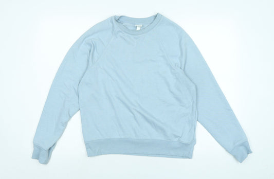 H&M Womens Blue Cotton Pullover Sweatshirt Size S