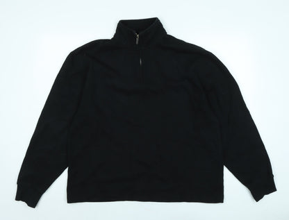 Topman Mens Black Polyester Pullover Sweatshirt Size M