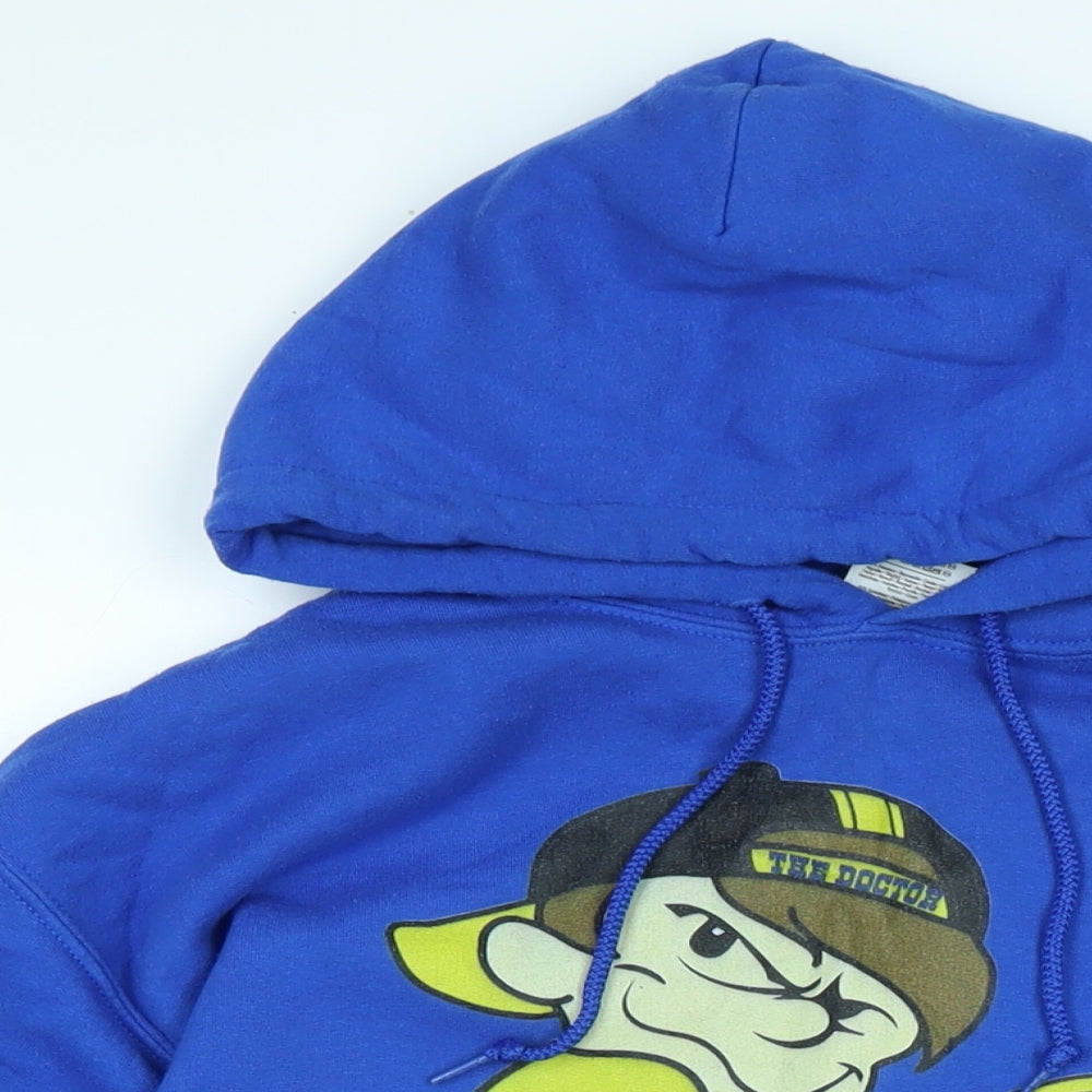 Mens UK Size M Gilden Blue Pullover Hoodie