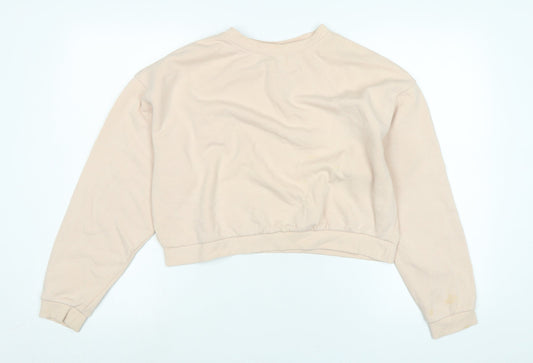 Divided Womens Pink Polyester Pullover Sweatshirt Size M