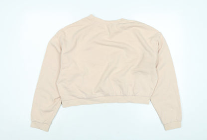 Divided Womens Pink Polyester Pullover Sweatshirt Size M