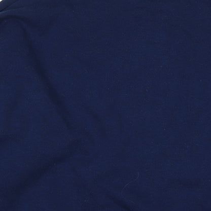 Haines Mens Blue Cotton Pullover Sweatshirt Size XL - Bull Logo