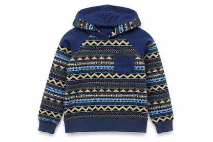 manslife Boys Blue Polyester Pullover Hoodie Size M