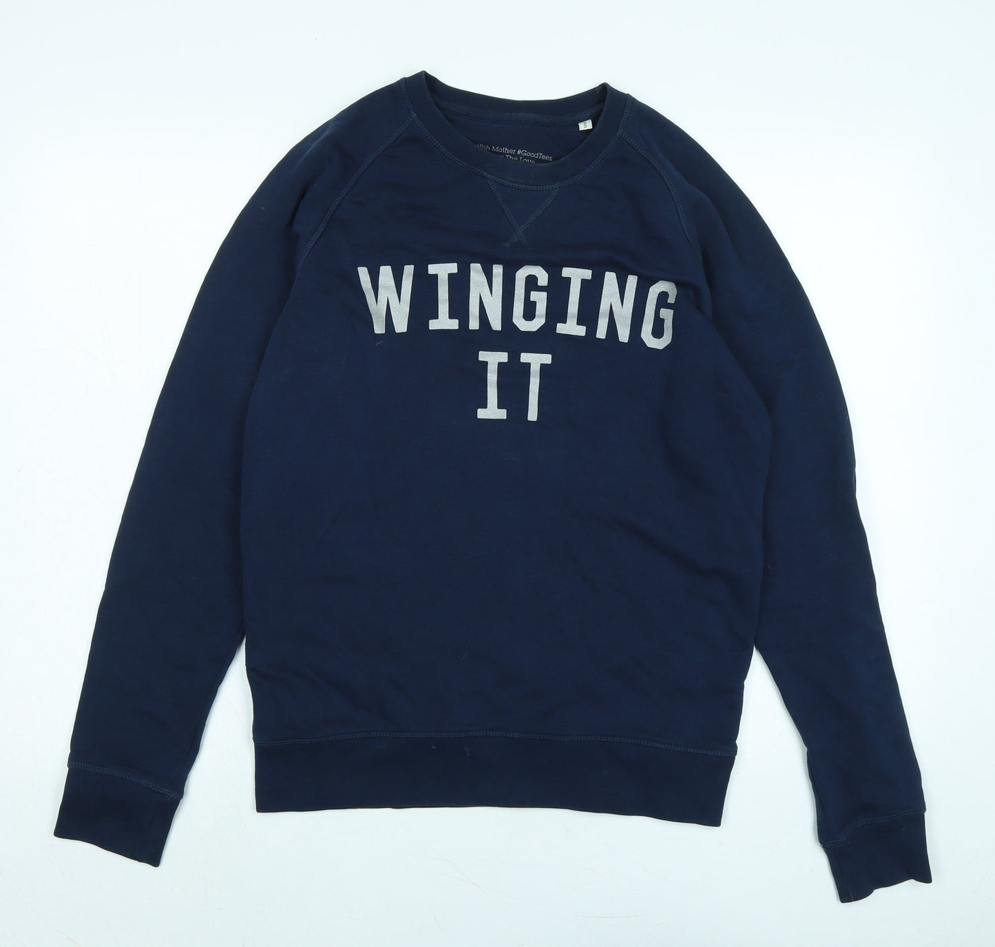 Stella Stanley Mens Blue Cotton Pullover Sweatshirt Size M - Winging It