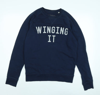 Stella Stanley Mens Blue Cotton Pullover Sweatshirt Size M - Winging It
