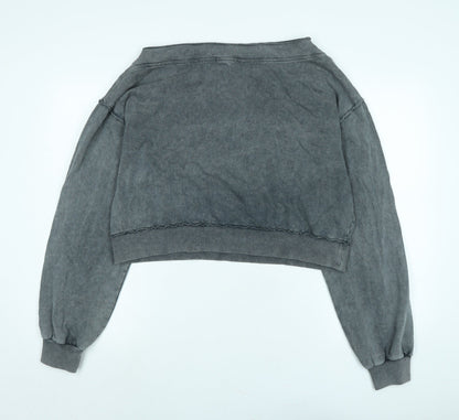 Womens UK Size S Pull&Bear Grey Pullover Sweatshirt