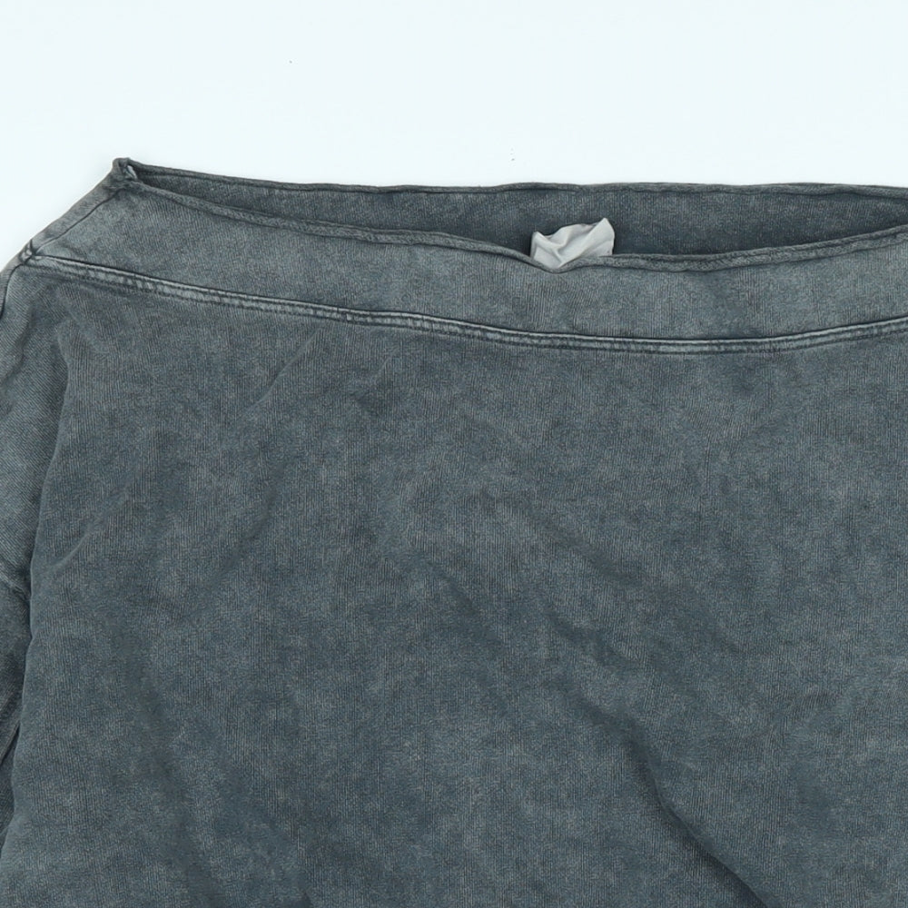 Womens UK Size S Pull&Bear Grey Pullover Sweatshirt