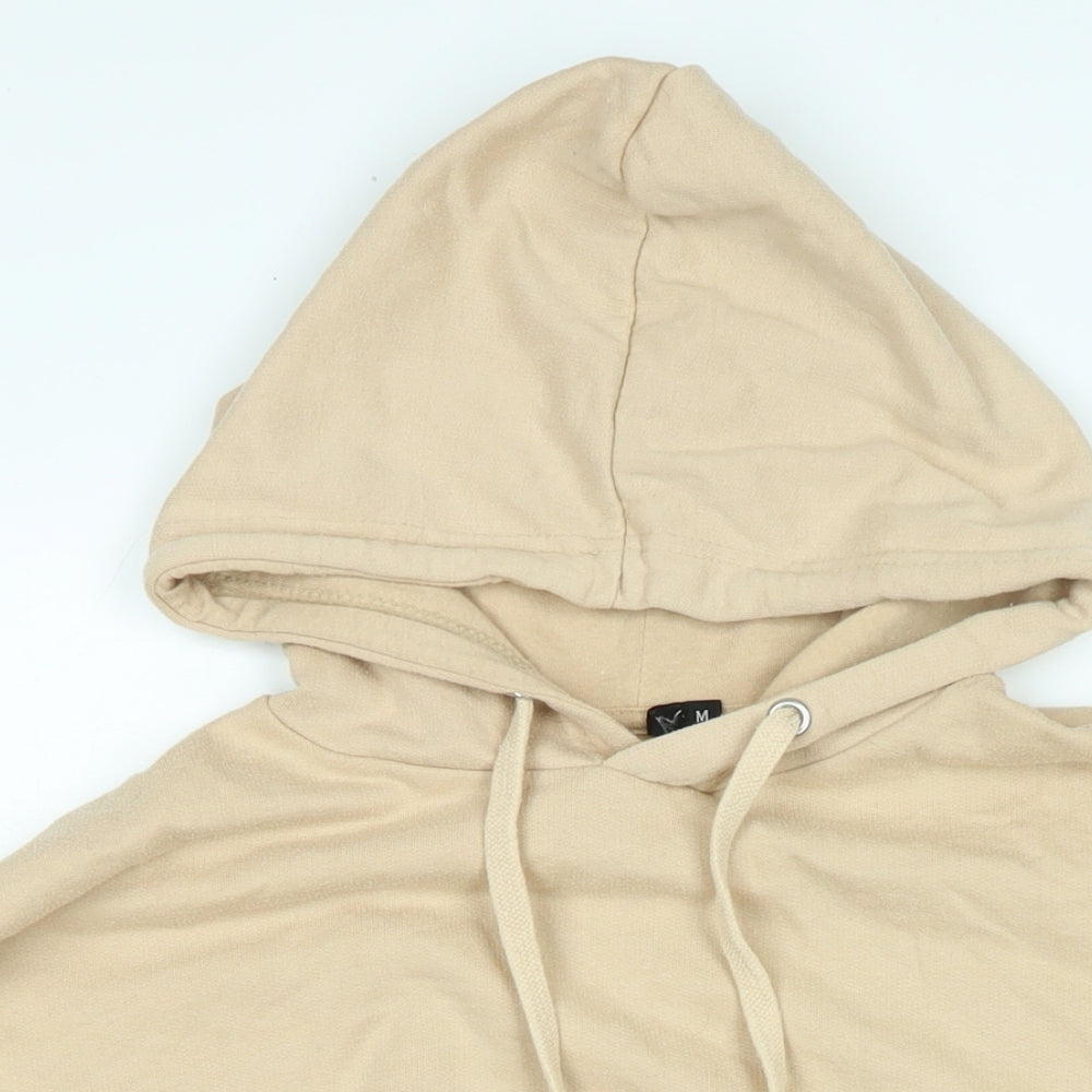 Boohoo Womens Beige Cotton Pullover Hoodie Size M