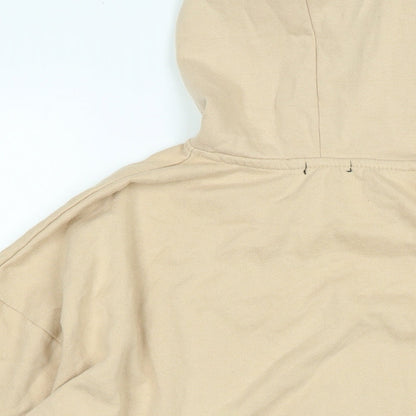 Boohoo Womens Beige Cotton Pullover Hoodie Size M