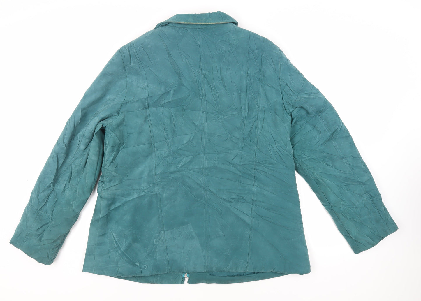 Klass Womens Green Jacket Size L Zip - Zipped Pockets