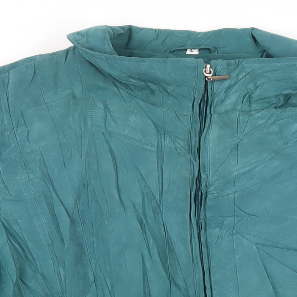 Klass Womens Green Jacket Size L Zip - Zipped Pockets