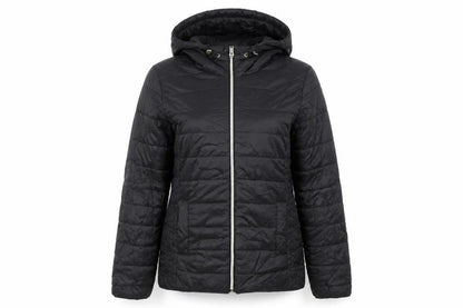 New Look Womens Black Jacket Size 10 Zip - Hooded