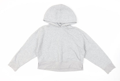 Zara Womens Grey Cotton Pullover Hoodie Size S Pullover