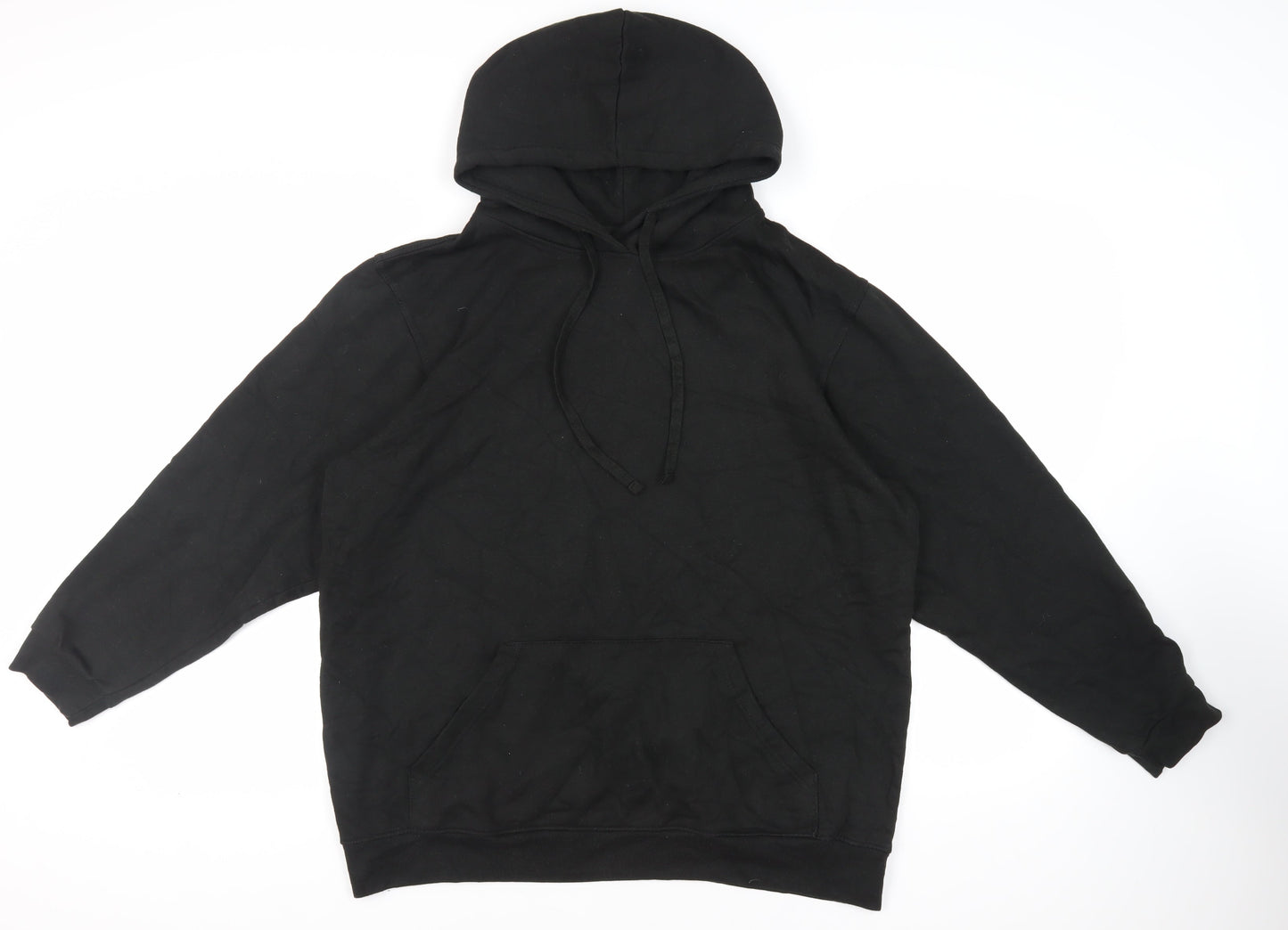 Mens UK Size M Boohoo Man Black Pullover Hoodie