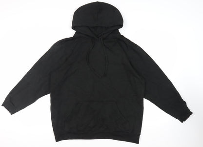 Mens UK Size M Boohoo Man Black Pullover Hoodie