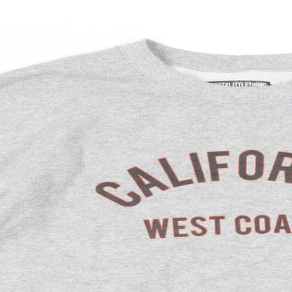 PRETTYLITTLETHING Womens Grey Cotton Pullover Sweatshirt Size S Pullover - California