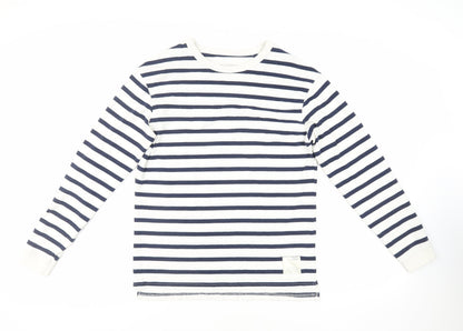 Womens UK Size S Pull&Bear White Pullover Sweatshirt