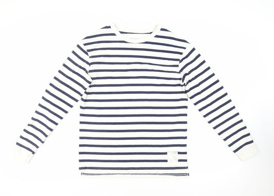 Womens UK Size S Pull&Bear White Pullover Sweatshirt