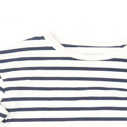 Womens UK Size S Pull&Bear White Pullover Sweatshirt