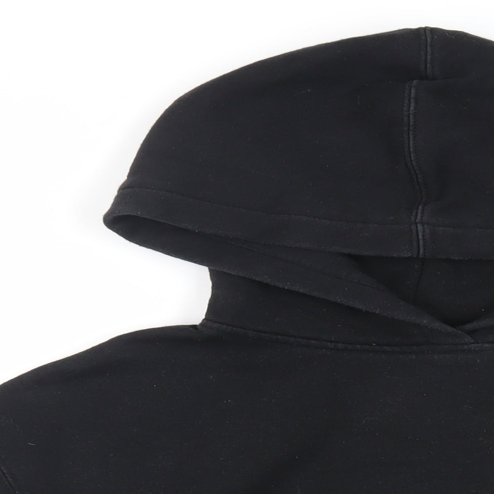 Zara Womens Black Cotton Pullover Hoodie Size S Pullover