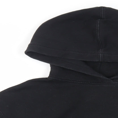 Zara Womens Black Cotton Pullover Hoodie Size S Pullover