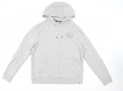 Mens UK Size L NEXT Grey Pullover Hoodie
