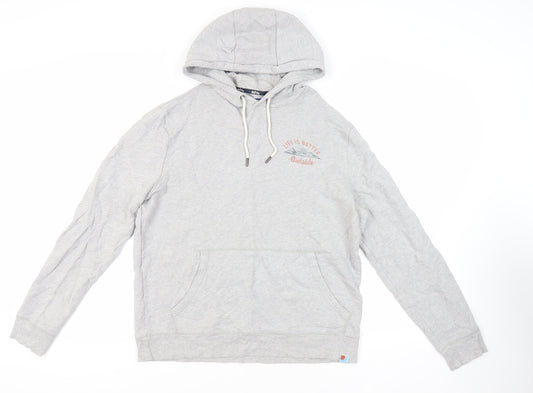 Mens UK Size L NEXT Grey Pullover Hoodie