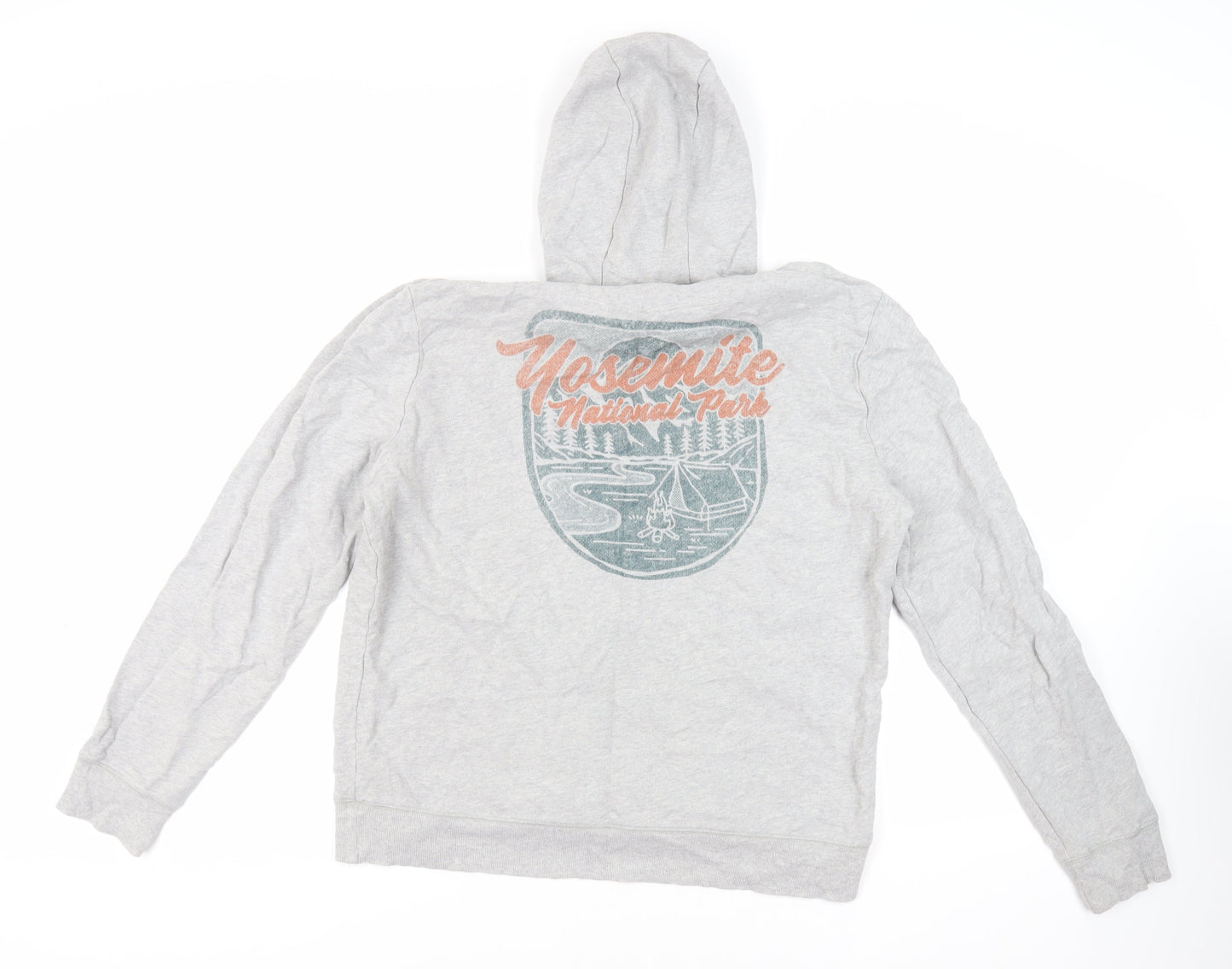 Mens UK Size L NEXT Grey Pullover Hoodie