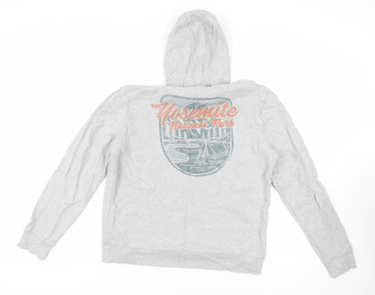 Mens UK Size L NEXT Grey Pullover Hoodie