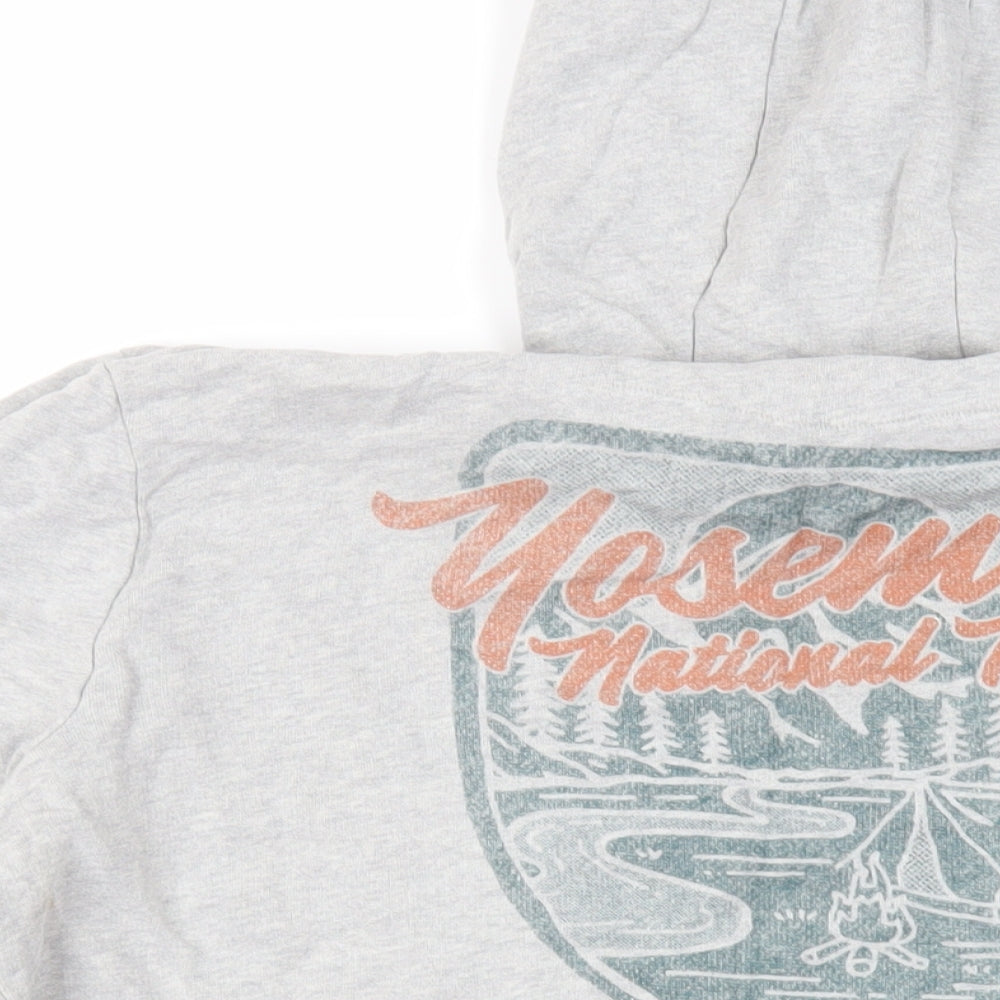 Mens UK Size L NEXT Grey Pullover Hoodie