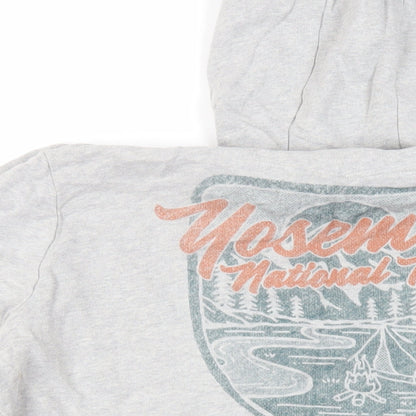 Mens UK Size L NEXT Grey Pullover Hoodie