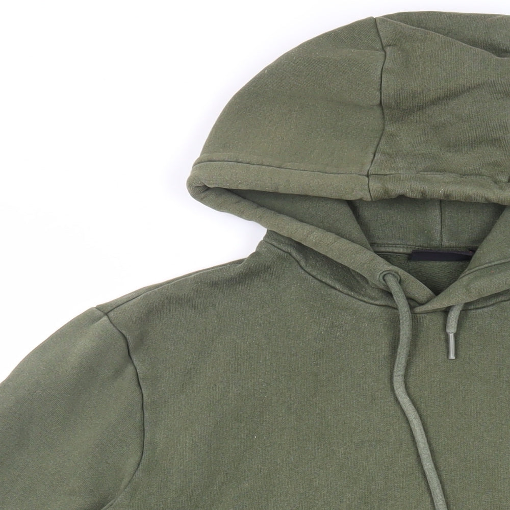 Napapuri Mens Green Cotton Pullover Hoodie Size M - Logo